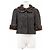 Chaqueta Chanel 05A P26778 de tweed de lana con estampado de espiga Castaño Gris antracita