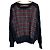 Autre Marque 23ku Tweed-Strickpullover Schwarz