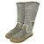 Chanel SPORTS Shearling-Stiefel Braun Grau