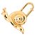 Hermès Hermes Snail Cadena Charm 1995 Golden
