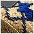Borsa in rafia Loewe Anagram Blu Beige Blu navy - vista 13