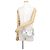 Borsa a tracolla mini Balenciaga Lucagol in pelle goffrata Bianco - vista 5