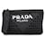 Borsa a pochette Prada in rafia nera Nero