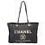 Borsa Chanel Deauville Line Tote MM Medium Blu navy - vista 2