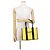 Borsa Balenciaga Hardware Canvas Leather Nero Giallo - vista 4