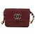 Chanel 19 Wallet on Chain em pele de cordeiro acolchoada Bordeaux