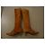 Botas altas Michel Vivien de ante naranja con hebilla - vista 2