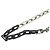 Louis Vuitton Collier Monogram Chain Necklace Nero Argento - vista 4