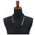Louis Vuitton Collier Monogram Chain Necklace Nero Argento - vista 6