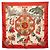 Hermès Foulard Hermes Carre 90 Winter Pleasures Rosso Multicolore