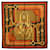 Hermès Carré 90 Coaching Scarf Marrone Multicolore