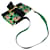 Borsa a tracolla Prada in pelle nera e verde Nero - vista 10