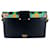 Borsa a tracolla Prada in pelle nera e verde Nero - vista 3