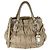 Borsa a mano Prada in pelle beige