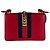 Borsa a tracolla in pelle Gucci Sylvie Rosso - vista 3