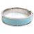 Bracciale rigido in smalto azzurro e argento Hermès Blu chiaro - vista 4