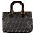 Borsa Fendi Zucca Marrone in Pelle e Nylon - vista 4