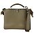 Borsa a tracolla Fendi Peekaboo I.U. in Khaki e Yellow Cachi Giallo