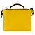 Borsa a tracolla Fendi Peekaboo I.U. in Khaki e Yellow Cachi Giallo - vista 3