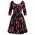 Vestido de mujer Prada con estampado de rosas Negro Roja