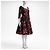 Vestido de mujer Prada con estampado de rosas Negro Roja - vista 2