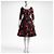 Vestido de mujer Prada con estampado de rosas Negro Roja - vista 3