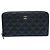 Chanel Matelassé Coco Mark langes Portemonnaie Schwarz