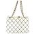 Borsa Chanel Wild Stitch CC Coco Mark Logo Bianco Blu navy - vista 2