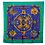 Hermès Foulard Hermes Carre 90 LES TAMBOURS Blu Multicolore Verde