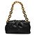 Borsa a pochette Bottega Veneta con catena nera Nero