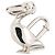 Hermès Charm per borsa Hermes Silver Padlock Pelican Argento