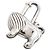 Hermès Hermes Cadena Lion Africa 1997 Metal Charm Argento - vista 3