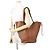 Borsa Tote Yves Saint Laurent Paris Marrone - vista 4