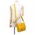 Borsa a tracolla Fendi in nylon Giallo - vista 4
