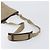 Borsa a tracolla PRADA in jacquard Canvas Silver Beige Auth fm5453 Argento - vista 7