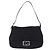 Borsa a tracolla FENDI Mamma Baguette in jersey di cotone nero e argento Auth yk20801V - vista 2