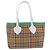 Borsa Tote BURBERRY Nova Check Canvas Beige Auth ka5820V - vista 3