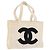 Borsa Tote CHANEL COCO Mark Pile White Black CC Auth BA15283 Nero Bianco