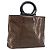 Céline Borsa a mano CELINE Macadam in vinile Marrone Nero Auth ep15650