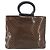 Céline Borsa a mano CELINE Macadam in vinile Marrone Nero Auth ep15650 - vista 2