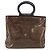 Céline Borsa a mano CELINE Macadam in vinile Marrone Nero Auth ep15650 - vista 3