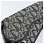 Pouch Saddle in tela Trotter Christian Dior Navy Gold Auth 199228 D'oro Blu navy - vista 12