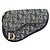 Pouch Saddle in tela Trotter Christian Dior Navy Gold Auth 199228 D'oro Blu navy - vista 2
