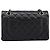Sac CHANEL Double Flap Chain Matelasse 23 en agneau noir et argent Auth yk20812SAM Argenté - vue 3