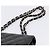 Sac CHANEL Double Flap Chain Matelasse 23 en agneau noir et argent Auth yk20812SAM Argenté - vue 8