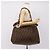 Borsa Tote FENDI Zucca Canvas Nylon Marrone Nero Auth 197800 - vista 22