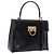 Borsa Salvatore Ferragamo Gancini in vernice 2way Nera Tono Oro Auth 200642 Nero