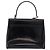 Borsa Salvatore Ferragamo Gancini in vernice 2way Nera Tono Oro Auth 200642 Nero - vista 3