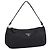 PRADA Accessory Pouch Nylon Black Silver Auth 198964 Silvery