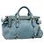 Borsa a mano Miu Miu in pelle 2way blu e oro Auth yk20734M D'oro
